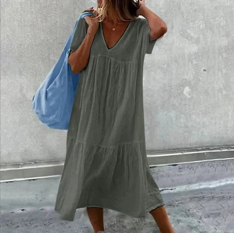 Desiree | Short Sleeve Midi Dress