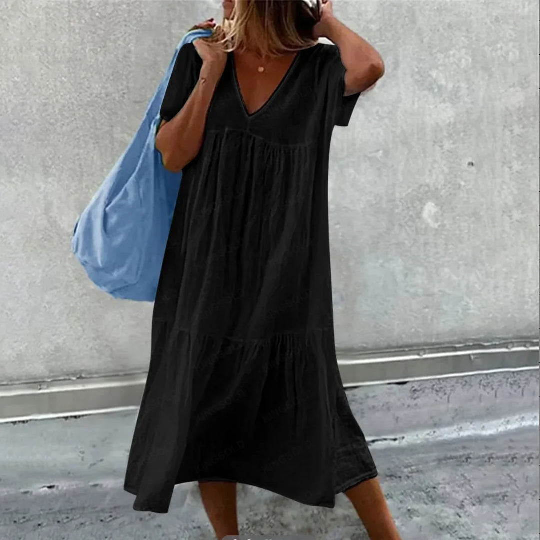 Desiree | Short Sleeve Midi Dress