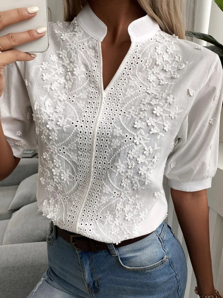 Camille | Blouse with Elegant Embroidery