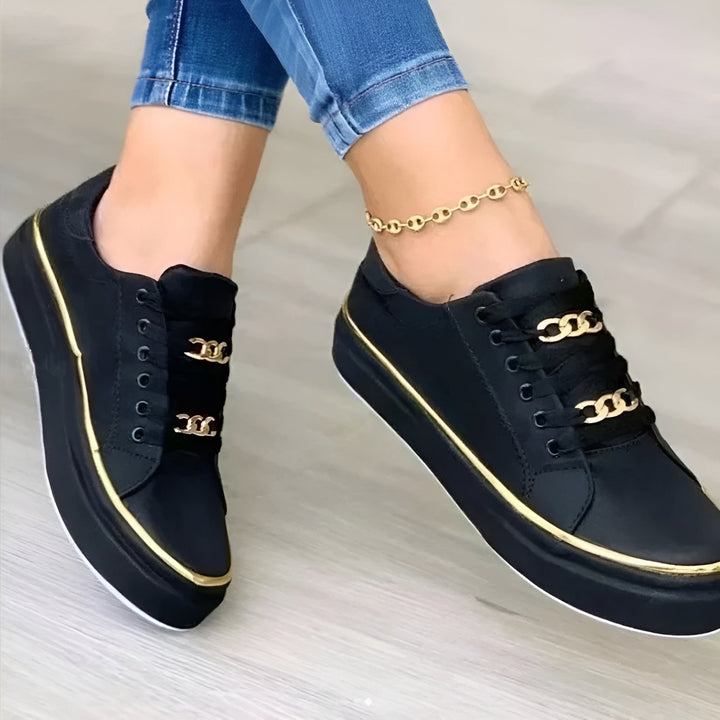 Aveline™ |  Orthopedic Chain Accent Sneakers