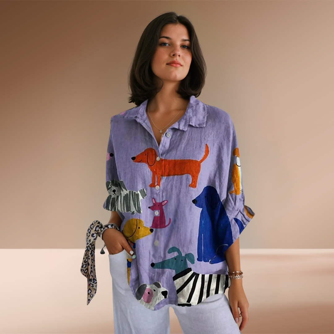 Isabella | Exclusive Shirt with Dog Print