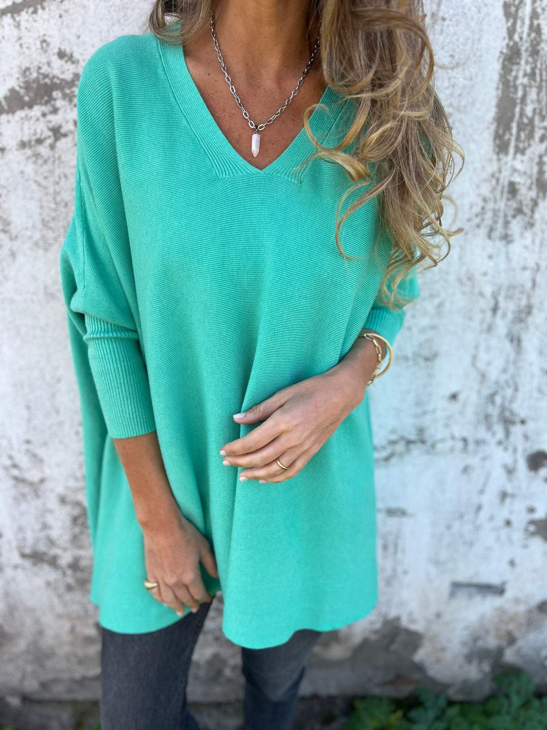 Celine | Cozy Oversized V-Neck Sweater