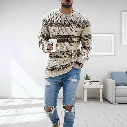 Darren | Striped Chunky Sweater